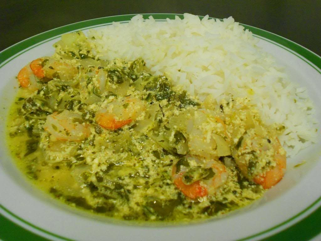 Prawns in Yogurt Curry with Rice