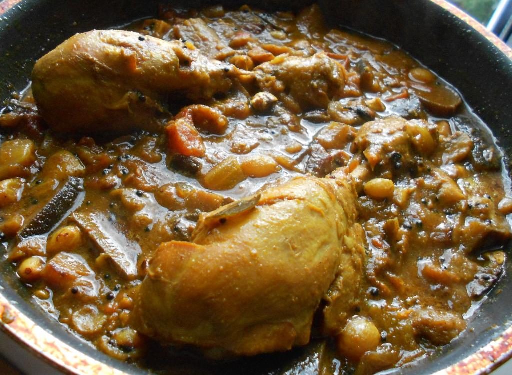 Slow cooked chicken and mixed vegetables