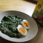 Palak methi Anda (Eggs in Spinach and Fenugreek sauce)