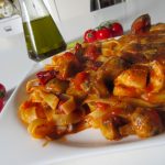 Tagliolini con pollo al pomodoro (Pasta with chicken and sun dried tomatoes)