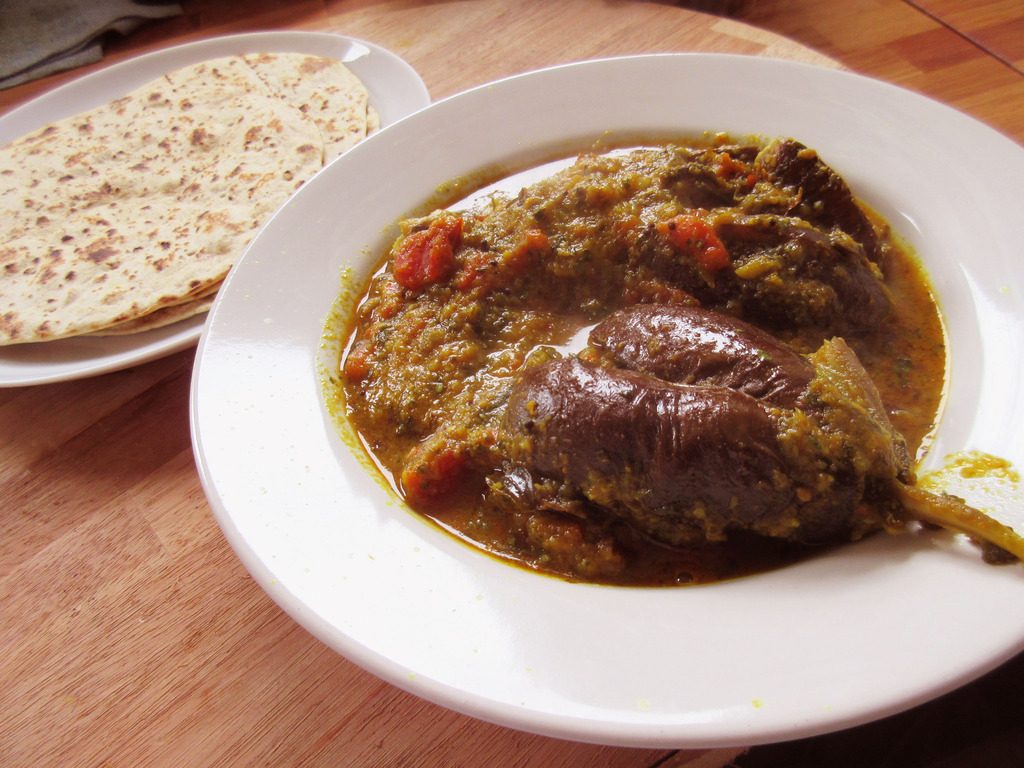 Bhare hue Baigan ki Sabji (Spicy Indian aubergines)
